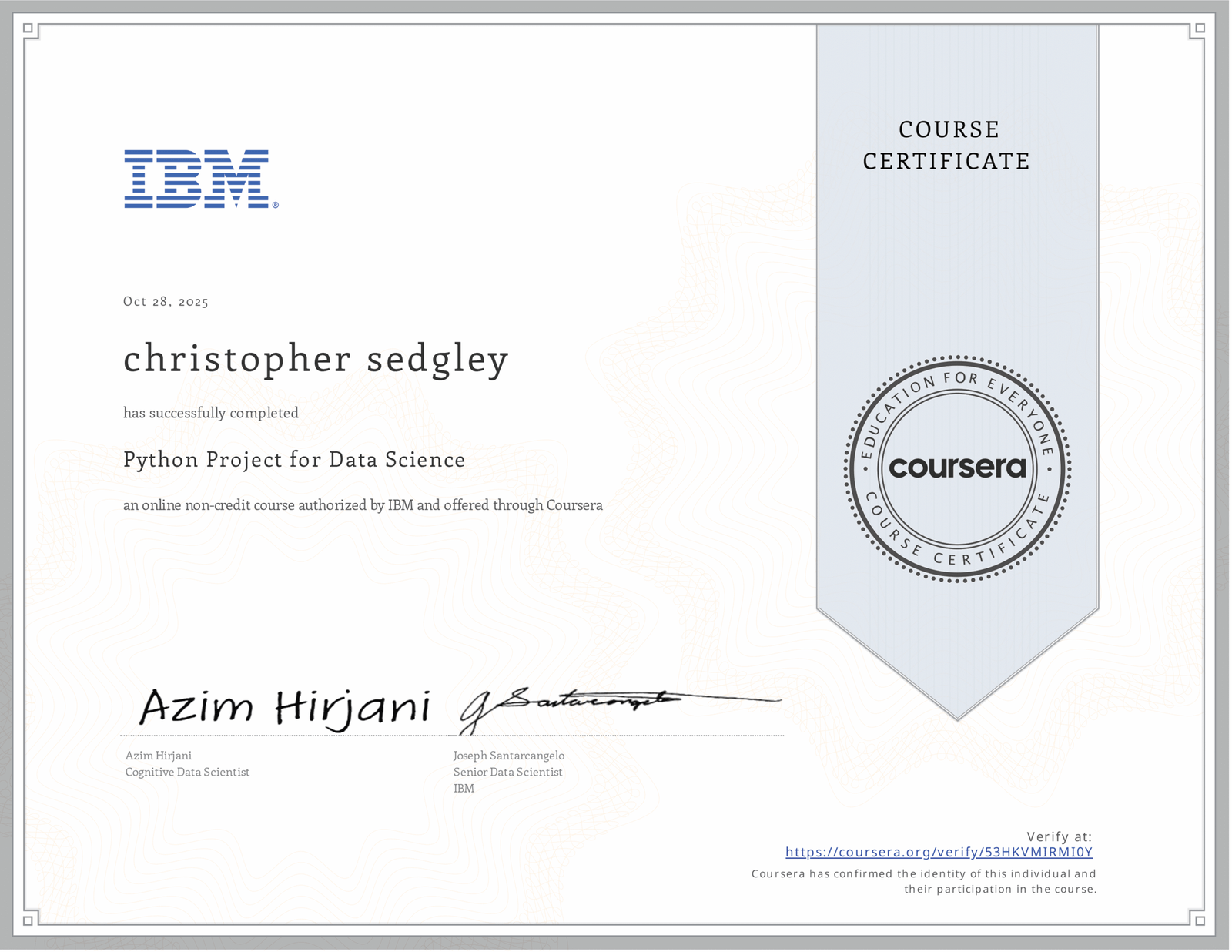 python project for data science